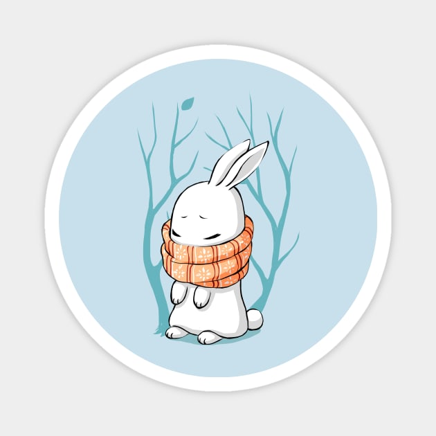 Winter Bunny Magnet by Freeminds